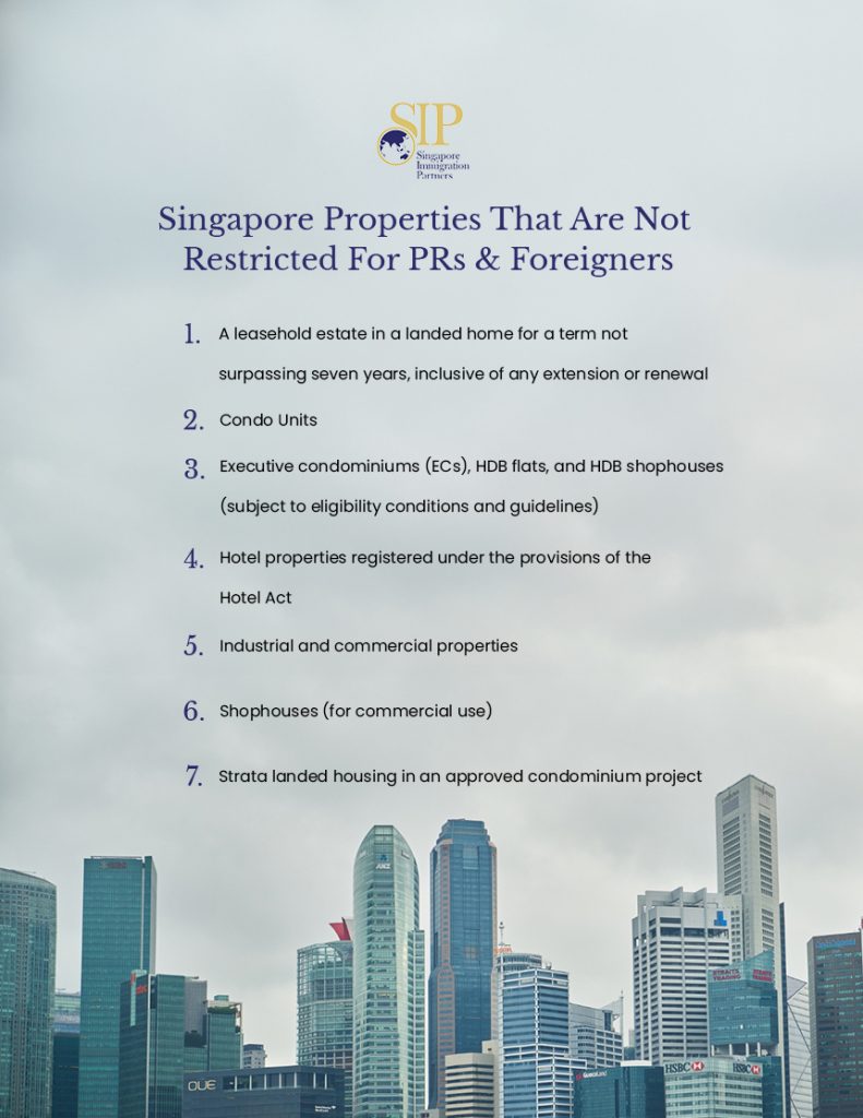 Singapore Properties That Are Not Restricted For PRs & Foreigners