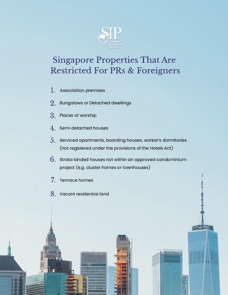 Singapore Properties That Are Restricted For PRs & Foreigners