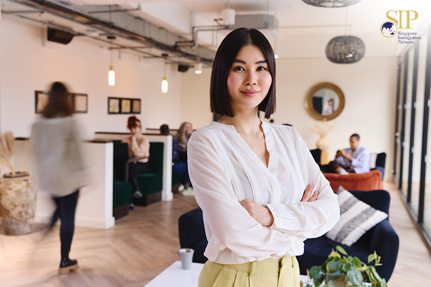 confident Asian businesswoman